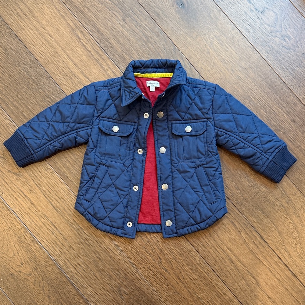 Splendid Boys Navy Quilted Kids Jacket 6-12 Months C17-016